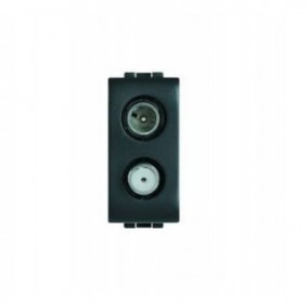 PRESA TV + SAT DEMISCELATA ø9,5 mm +F PER ANTENNA 1M BTICINO LIVING ANTRA L4214D